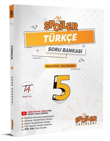 Spoiler Yayınları 5. Sınıf Türkçe Soru Bankası