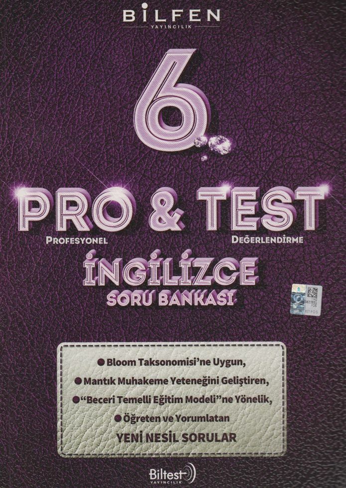 Bilfen Yayıncılık  6. Sınıf İngilizce ProTest Soru Bankası