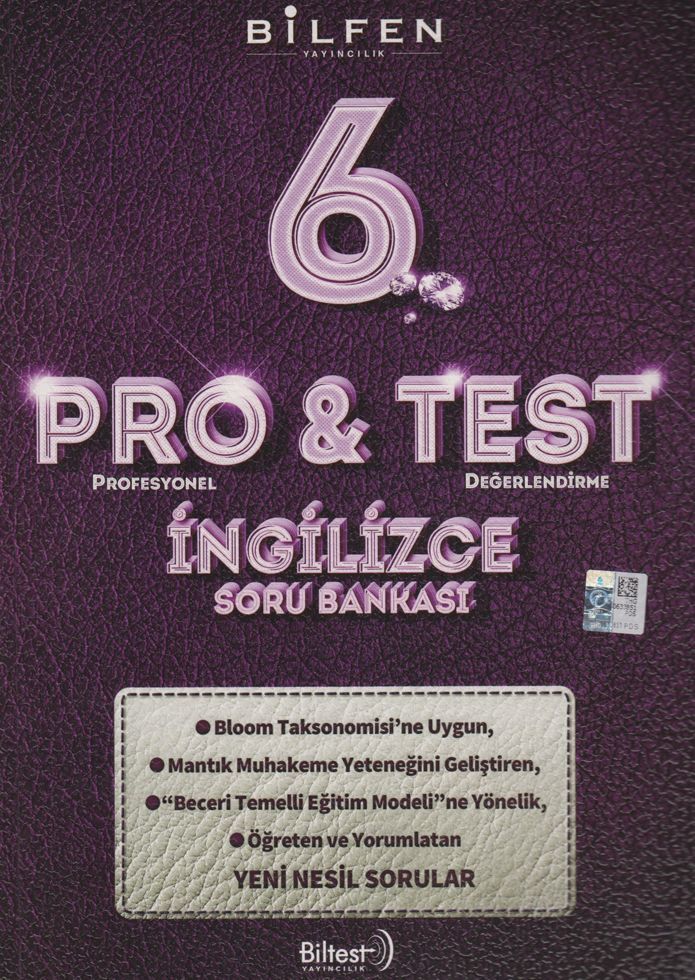 Bilfen Yayıncılık  6. Sınıf İngilizce ProTest Soru Bankası