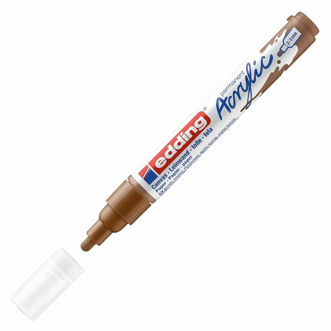Edding 5100 Akrilik Markör 2-3mm Yuvarlak Uç Fındık Kahvesi̇