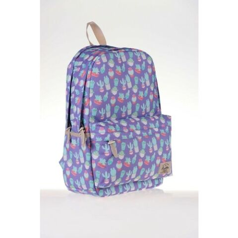 Kaukko Nature Okul Çantası 41X24X18 Kaktüs Lila (K1308)