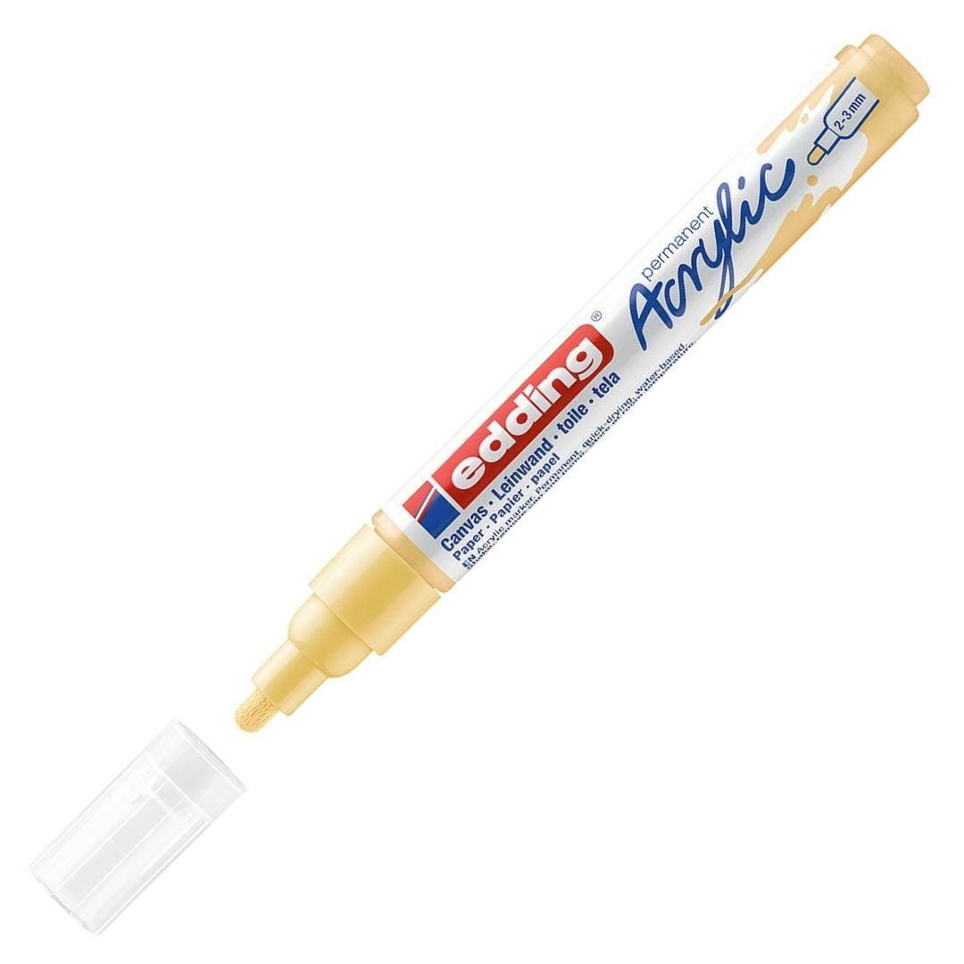 Edding 5100 Akrilik Markör 2-3mm Yuvarlak Uç Pastel Sarı