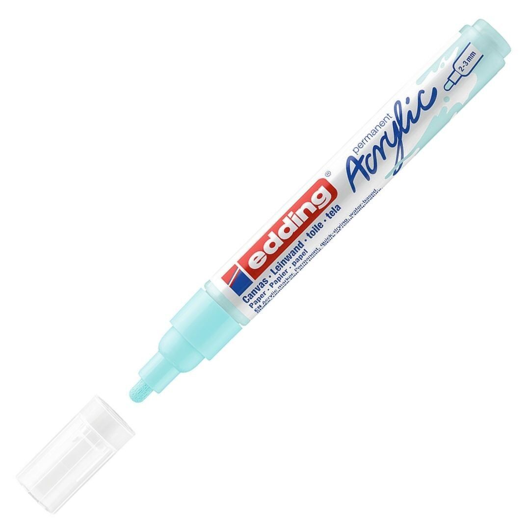 Edding 5100 Akrilik Markör 2-3mm Yuvarlak Uç Pastel Mavi̇