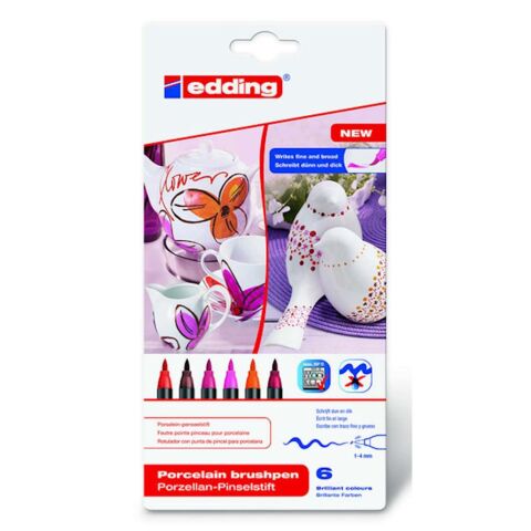 Edding Porselen Kalemi 6li Set- Sicak Renkler (e-4200)