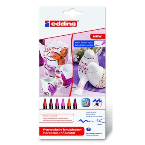 Edding Porselen Kalemi 6li Set- Sicak Renkler (e-4200)