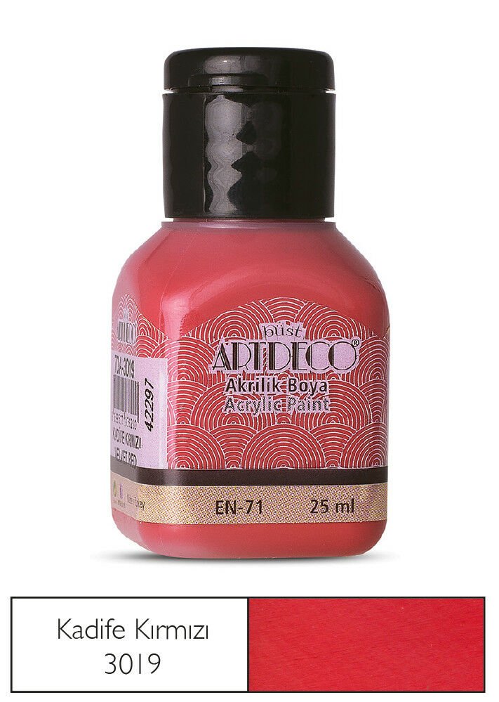 Artdeco Akrilik Boya 25ml Kadife Kırmızı 3019
