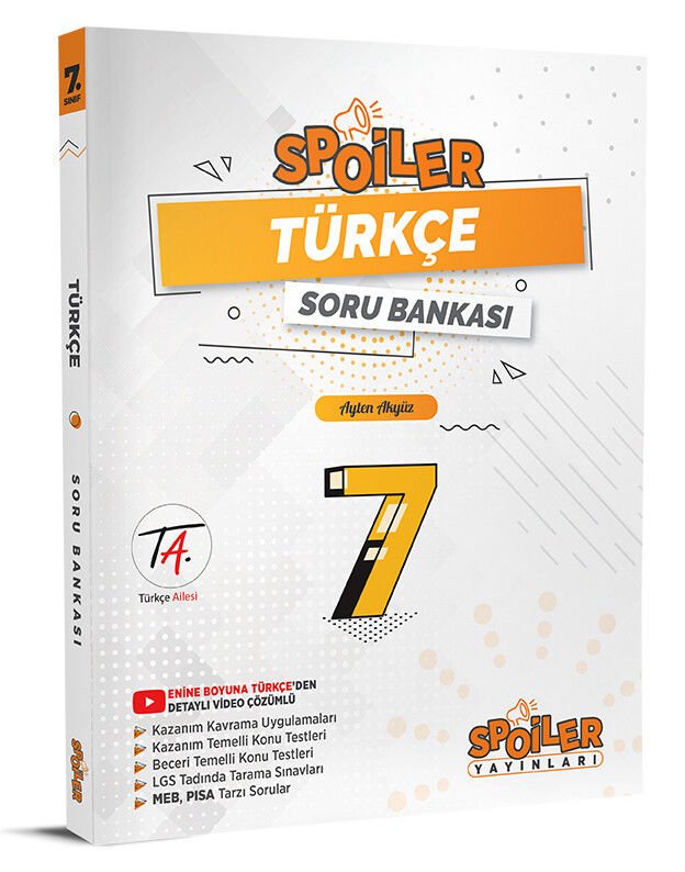 Spoiler Yayınları 7. Sınıf Türkçe Soru Bankası