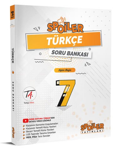 Spoiler Yayınları 7. Sınıf Türkçe Soru Bankası
