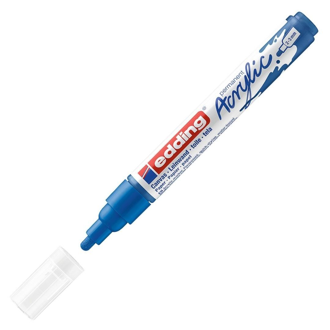 Edding 5100 Akrilik Markör 2-3mm Yuvarlak Uç Gece Mavi̇si̇