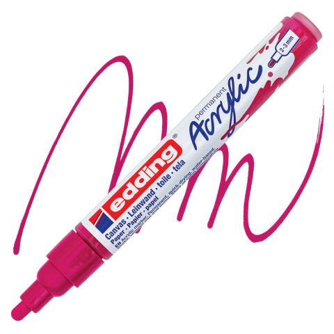 Edding 5100 Akrilik Markör 2-3mm Yuvarlak Uç Telemagenta