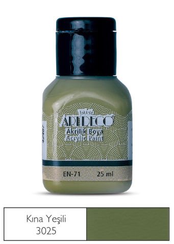 Artdeco Akrilik Boya 25ml Kına Yeşili 3025