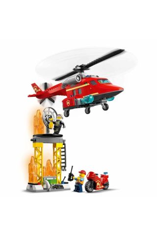 City Fire Itfaiye Kurtarma Helikopteri 60281