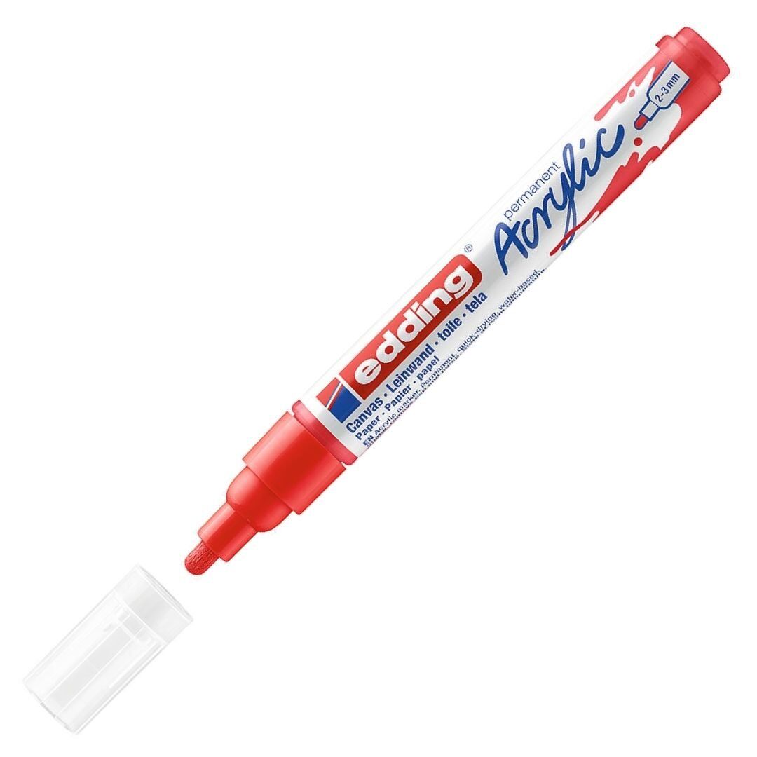 Edding 5100 Akrilik Markör 2-3mm Yuvarlak Uç Trafi̇k Kırmızı