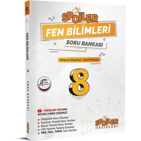 Spoiler Yayınları 8. Sınıf Fen Bilimleri Spoiler Soru Bankası