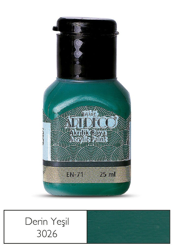 Artdeco Akrilik Boya 25ml Derin Yeşil 3026