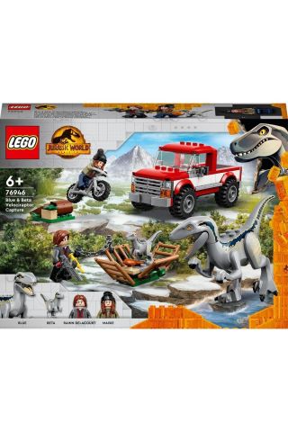 ® Jurassic World Blue ve Beta Velociraptor Yakalama 76946 - Oyuncak Yapım Seti (181 Parça)