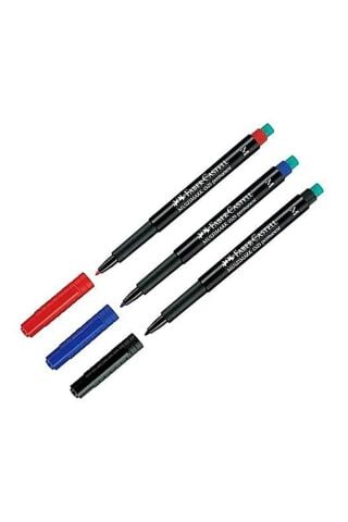 Faber Castell Multimark 1525 Permanent Asetat Kalemi 1.0 Mm (m) 3'lü set