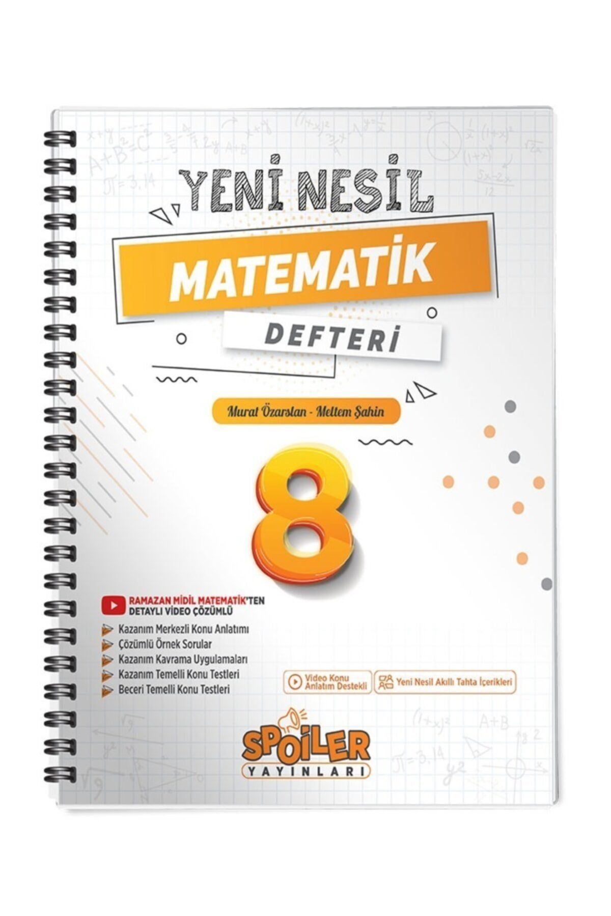Spoiler Yayınları 8. Sınıf Matematik Yeni Nesil Defteri