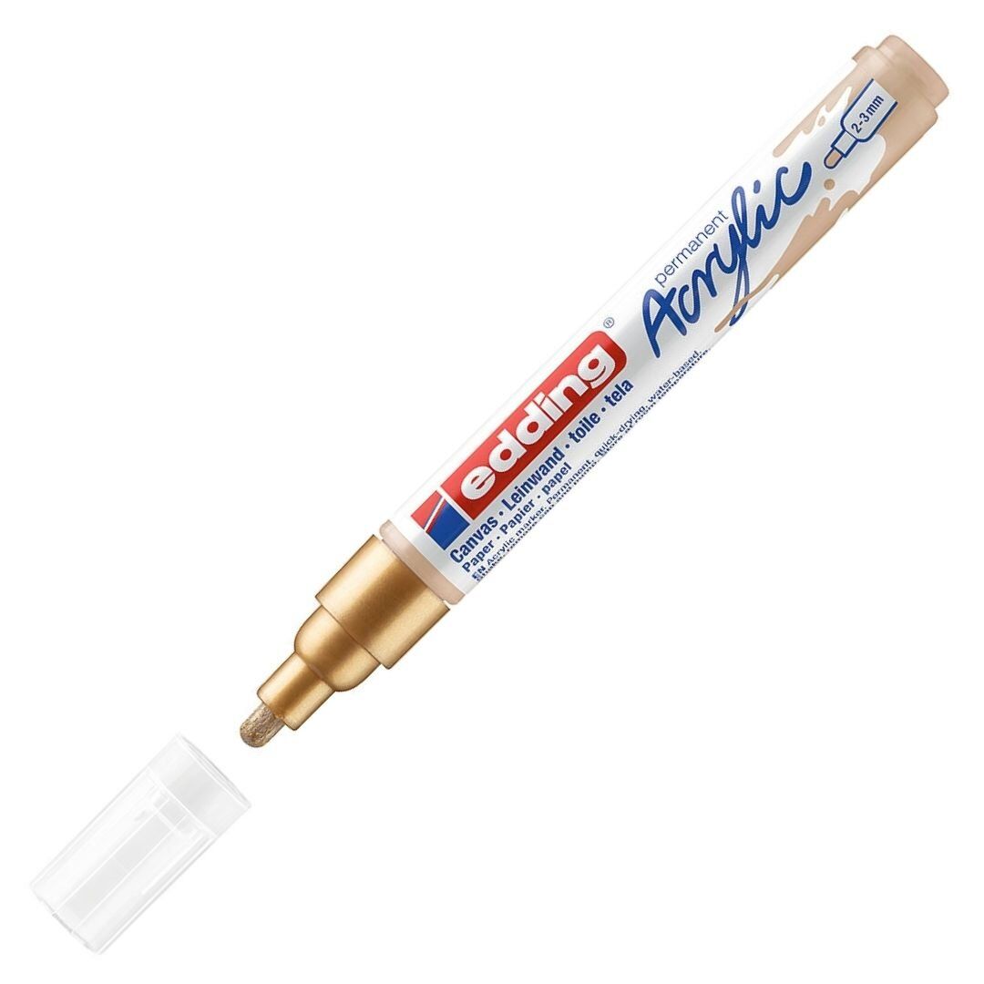 Edding 5100 Akrilik Markör 2-3mm Yuvarlak Uç Altın