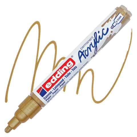Edding 5100 Akrilik Markör 2-3mm Yuvarlak Uç Altın