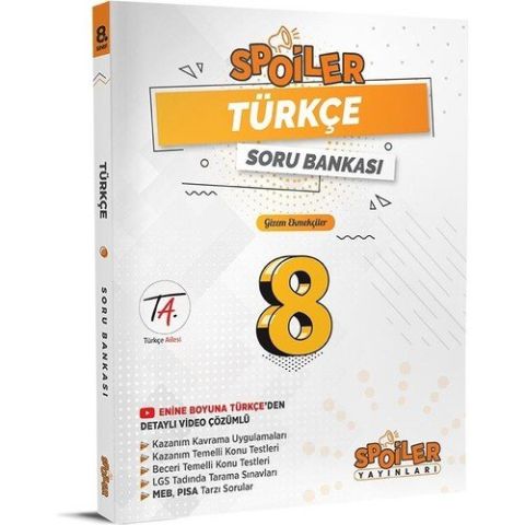 Spoiler Yayınları 8. Sınıf Türkçe Spoiler Soru Bankası
