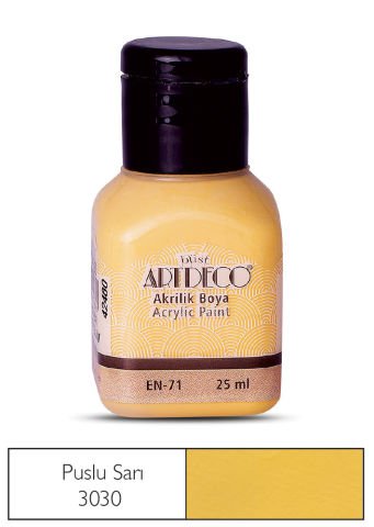 Artdeco Akrilik Boya 25ml Puslu Sarı 3030