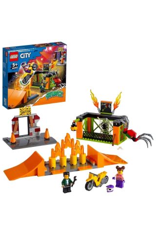 City Gösteri Parkı 60293 Yapım Seti; Havalı Volanlı Gösteri Motosikleti Oyuncağı (170 Parça)