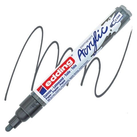 Edding 5100 Akrilik Markör 2-3mm Yuvarlak Uç Antrasi̇t