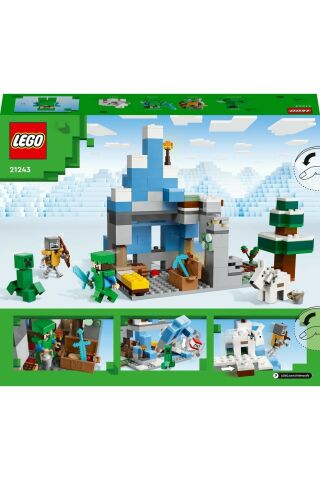 ® Minecraft® Donmuş Tepeler 21243 - 8 Yaş ve Üzeri Çocuklar için Oyuncak Yapım Seti (304 Parça)