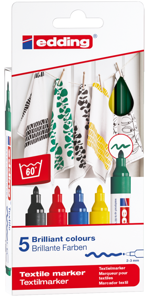 Edding E-4500 Kumaş Boyama Kalemi̇ 5li̇ Kutu Basic