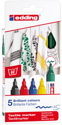 Edding E-4500 Kumaş Boyama Kalemi̇ 5li̇ Kutu Basic