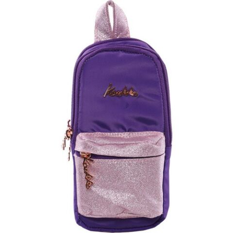 Kaukko K2204 Magical Junior Bag Kalem Çantası Simli Mor