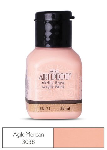 Artdeco Akrilik Boya 25ml Açık Mercan 3038