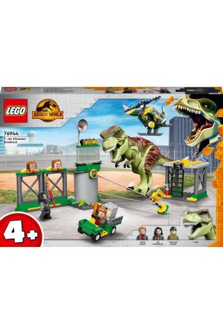 ® Jurassic World T. rex Dinozor Kaçışı 76944 -4 Yaş ve Üzeri Çocuklar için Yapım Seti(140 Parça)