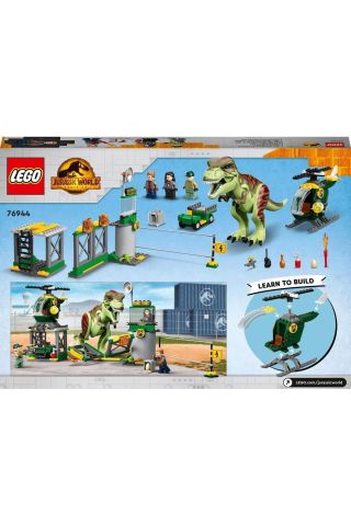 ® Jurassic World T. rex Dinozor Kaçışı 76944 -4 Yaş ve Üzeri Çocuklar için Yapım Seti(140 Parça)