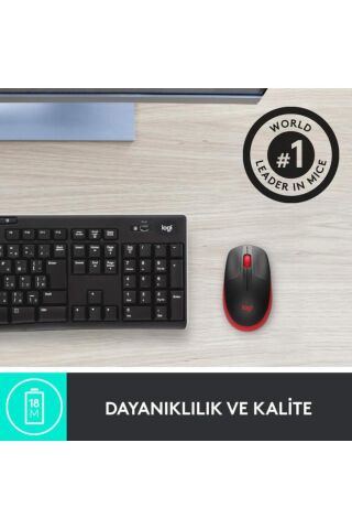 M191 Kablosuz Optik Mouse - Kırmızı