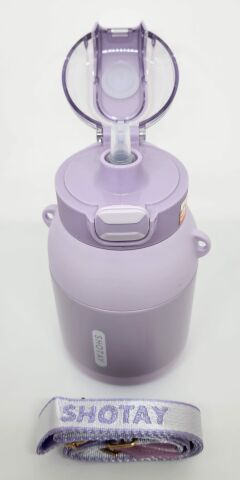 Shotay Dome ST-8081 800ml Çelik Pipetli-Pipetsiz Kullanım Termos Matara Mor