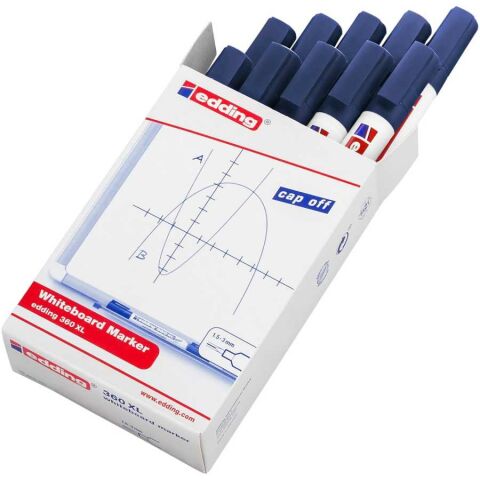 Edding (e-360xl) Beyaz Tahta Kalemi Mavi 10 Lu