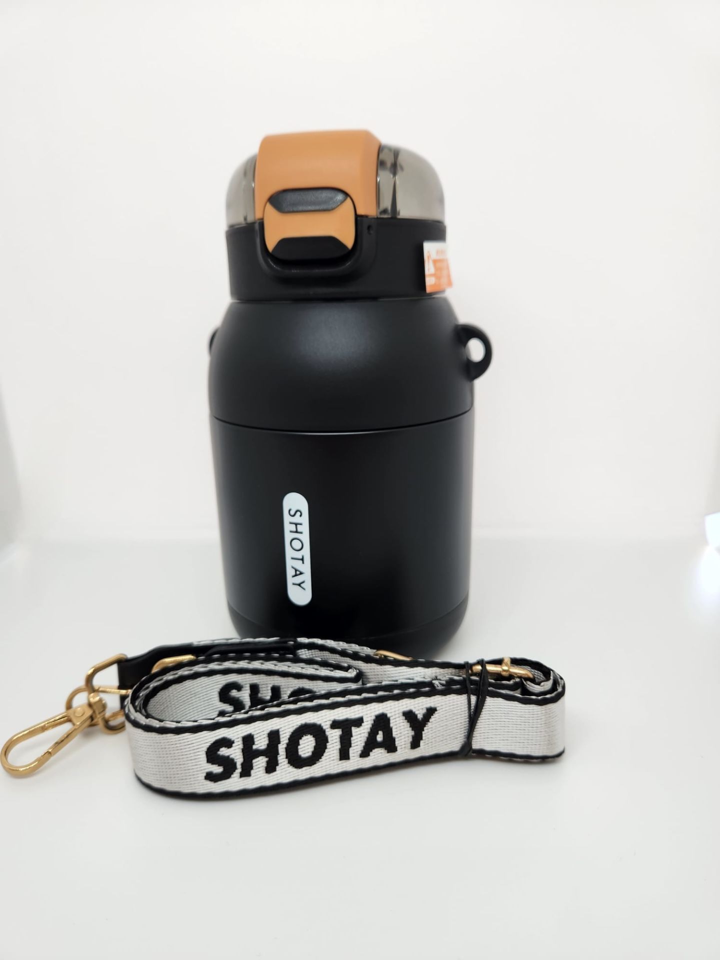 Shotay Dome ST-8081 800ml Çelik Pipetli-Pipetsiz Kullanım Termos Matara Siyah