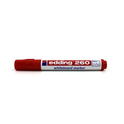 Edding Beyaz Tahta Kalemi E-260 Kırmızı 10 Lu