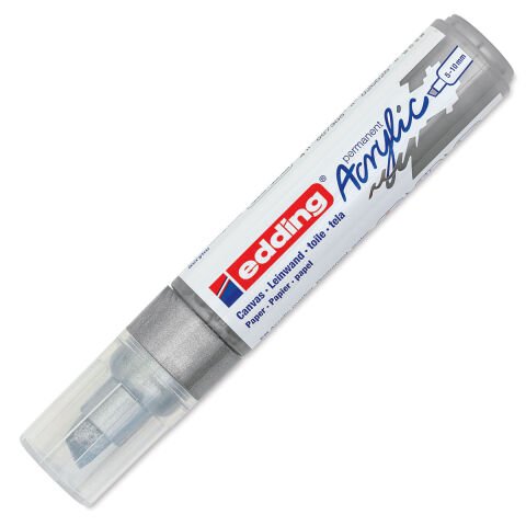Edding 5000 Akrilik Boyama Markörü 5-10 mm Kesik Uç Gümüş