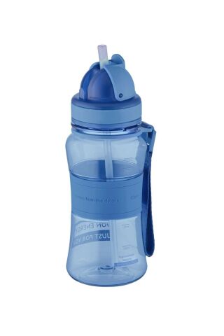 Pipetli 350 Tritan Su Matarası Yenilenen Renkler Mavi