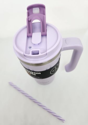 Shotay Handle Mug ST-8169 680ml Pipetli-Pipetsiz Kullanım Termos Bardak Lila