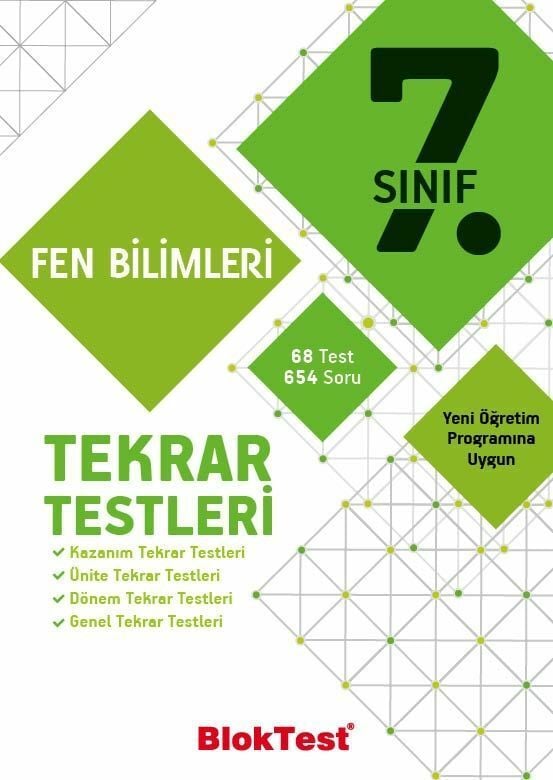 Bloktest Yayınları 7. Sınıf Fen Bilimleri Tekrar Testleri