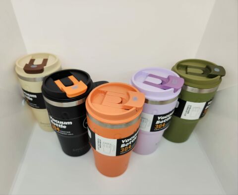Shotay Handle Mug ST-8169 680ml Pipetli-Pipetsiz Kullanım Termos Bardak Yeşil