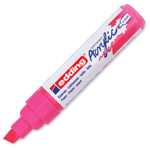 Edding 5000 Akrilik Boyama Markörü 5-10 mm Kesik Uç Fosforlu Pembe