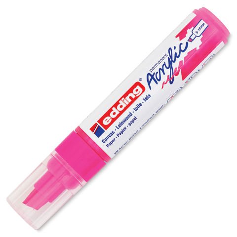 Edding 5000 Akrilik Boyama Markörü 5-10 mm Kesik Uç Fosforlu Pembe