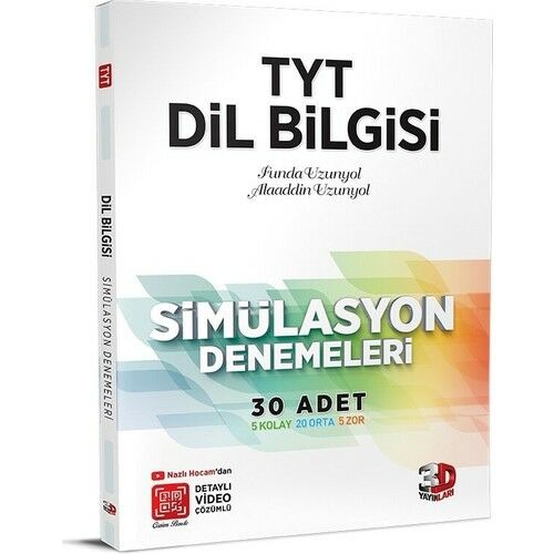 3D Yayınları TYT Dil Bilgisi Simülasyon Denemeleri Detaylı Video Çözümlü