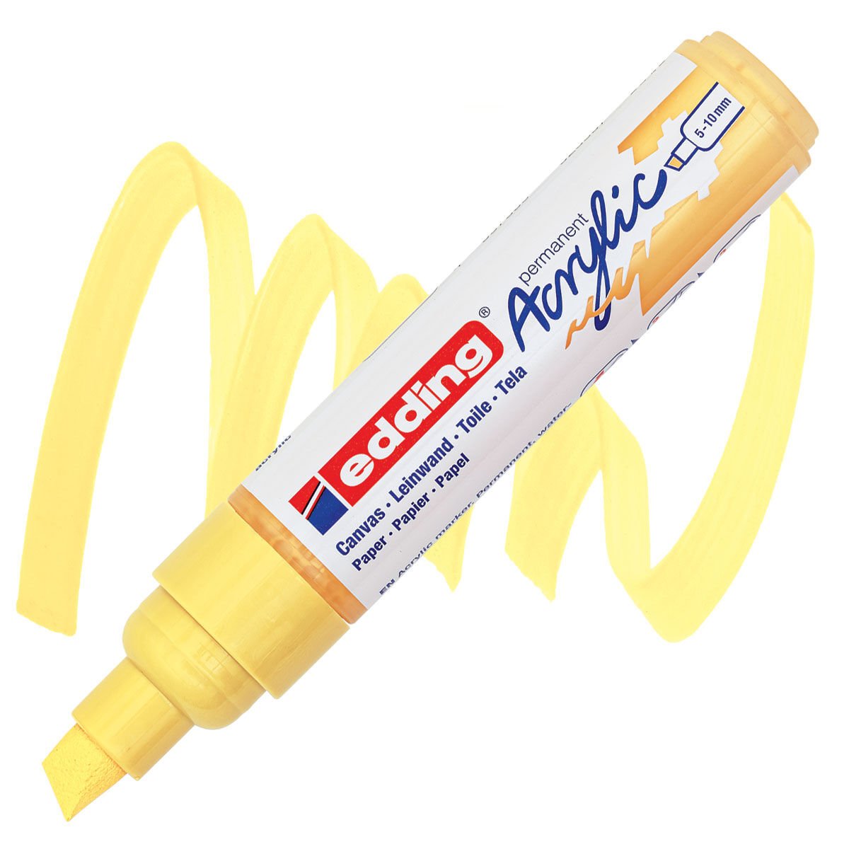 Edding 5000 Akrilik Boyama Markörü 5-10 mm Kesik Uç Pastel Sarı