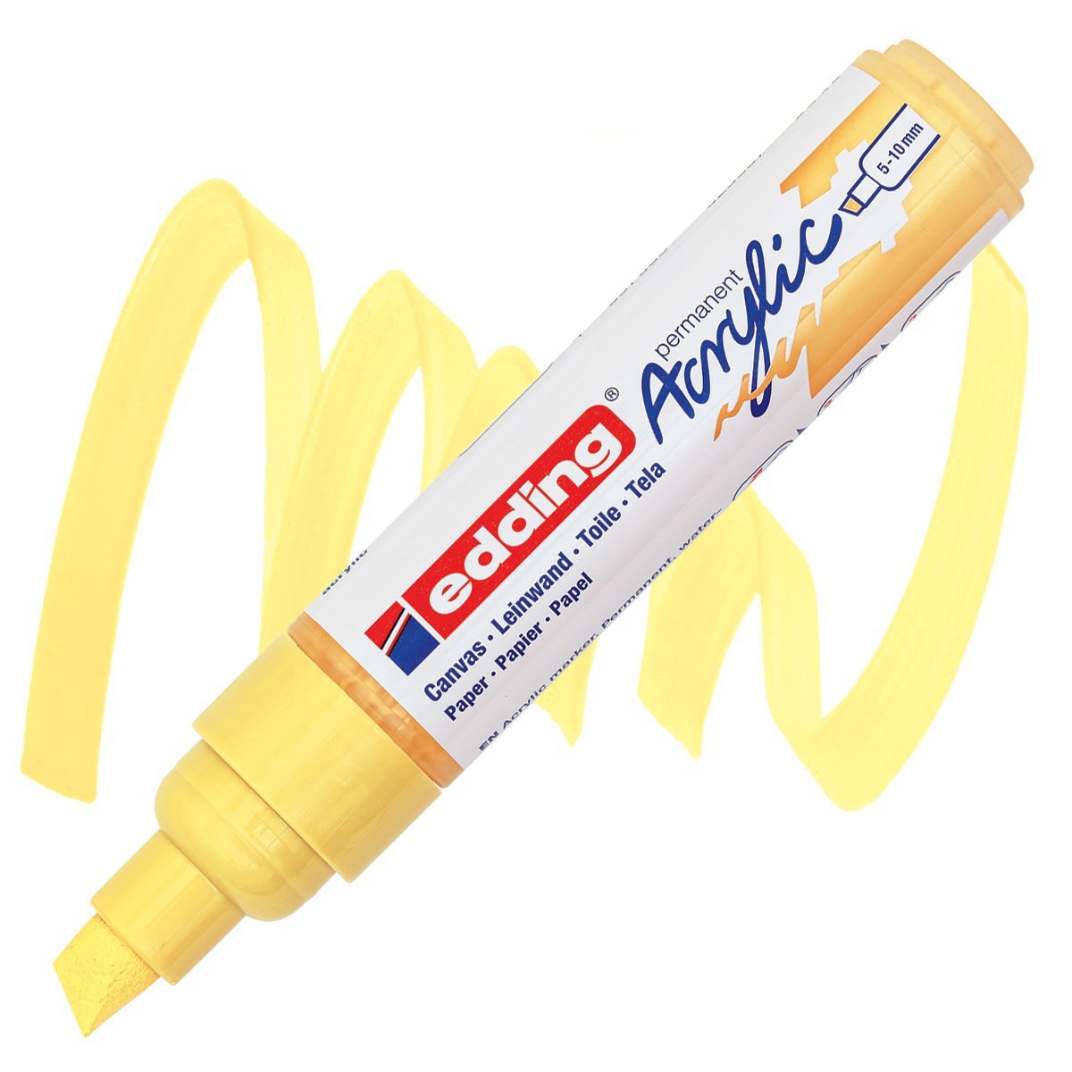 Edding 5000 Akrilik Boyama Markörü 5-10 mm Kesik Uç Pastel Sarı